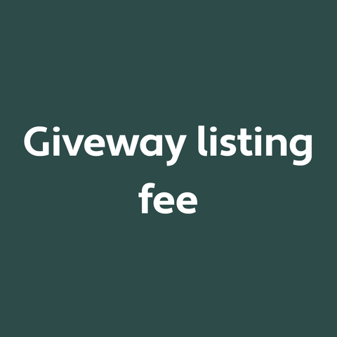 Giveaway listing fee